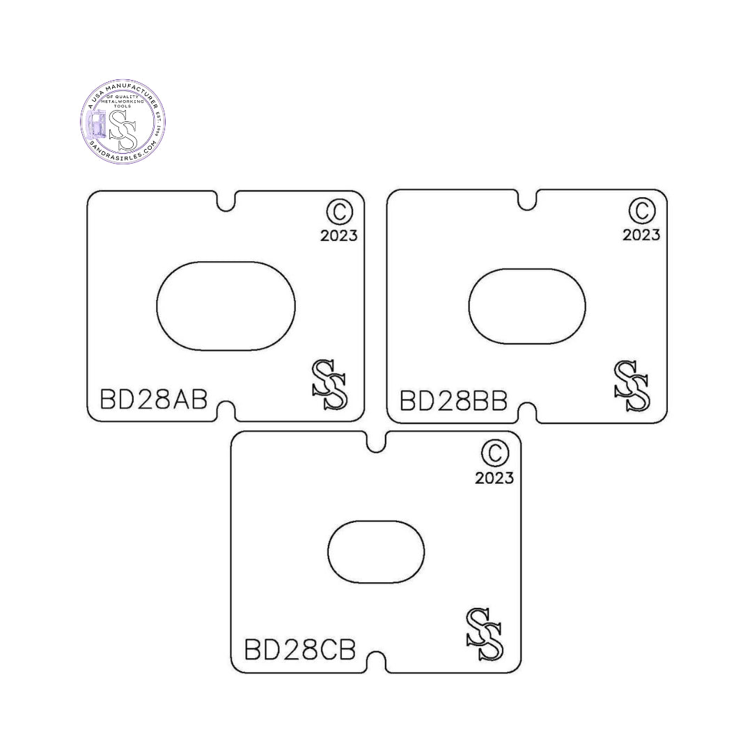 SS BLANKING DIE 3 PIECE SET BD28 SHAPE